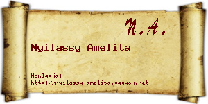Nyilassy Amelita névjegykártya